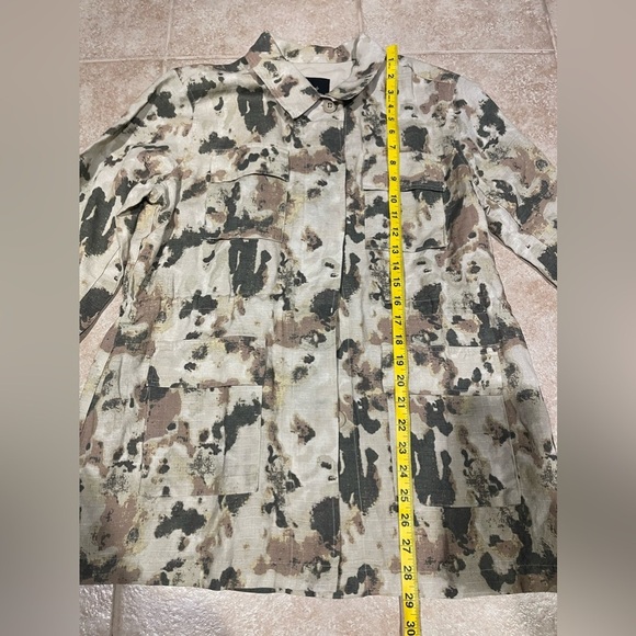 Rails Fulton Camo Print Field Linen Jacket In Watercolor Camo Size Medium - Picture 6 of 8